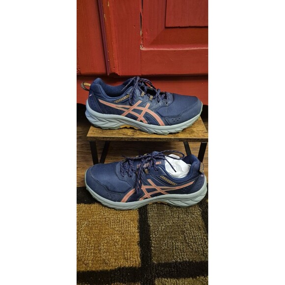 Asics Shoes - Asics Gel Women Size 11 Venture 9 Indigo Blue Papaya Hiking Shoes Trail Walk EUC